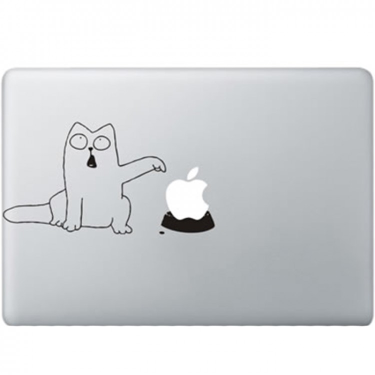 Simon's Cat MacBook Sticker Zwarte Stickers